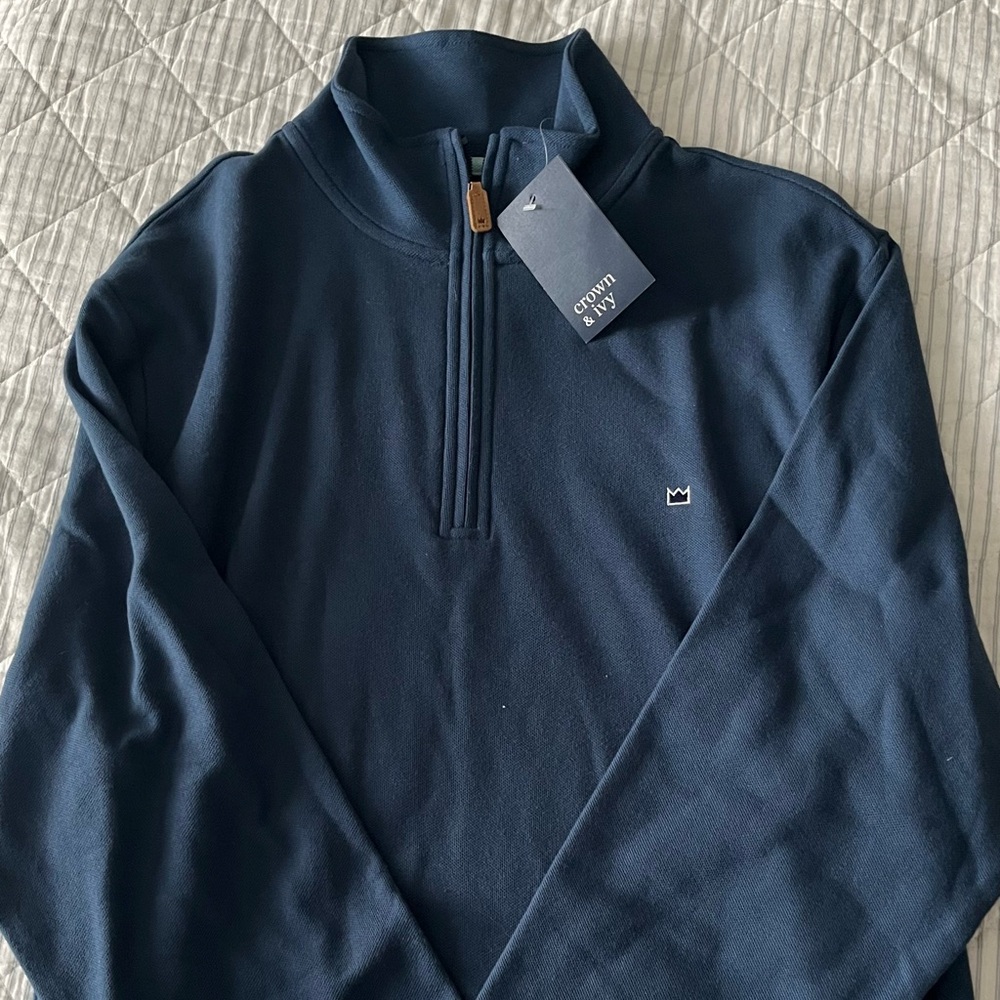 Crown & Ivy Quarter Zip Pullover NWT